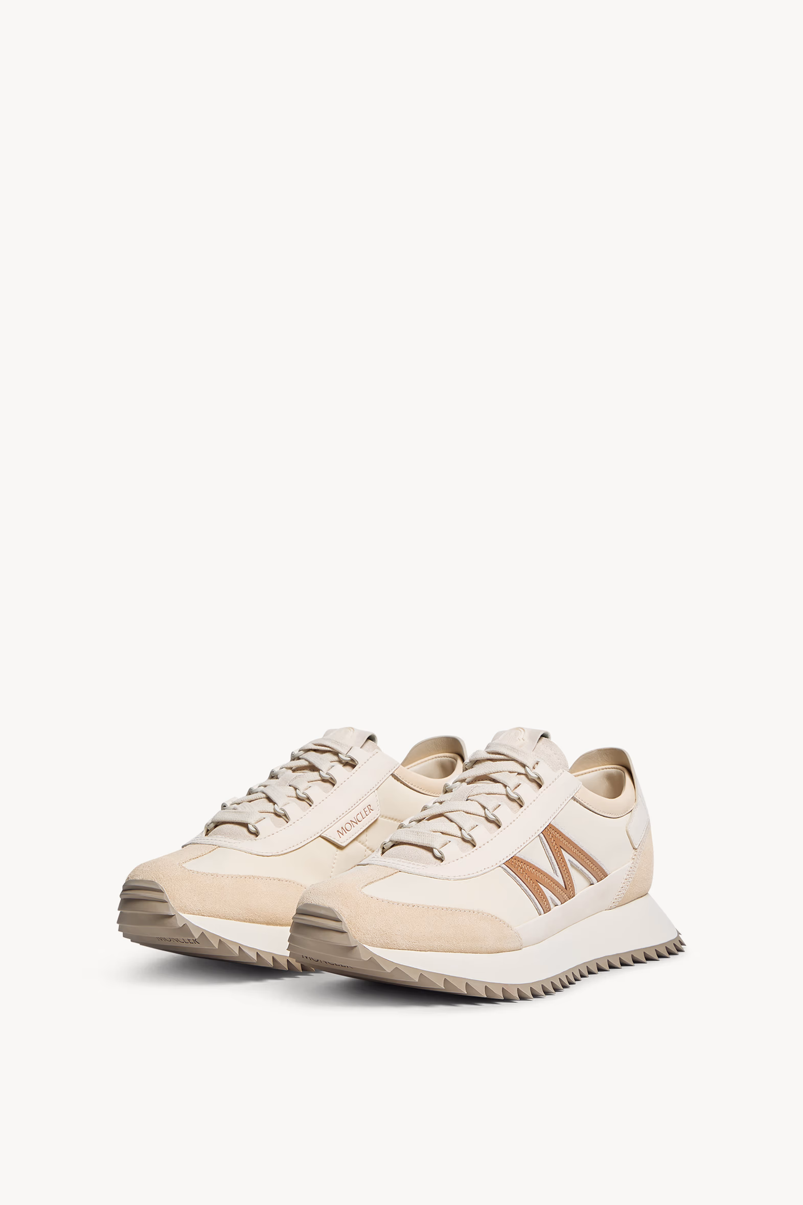 Pacey2 Suede & Nubuck Sneakers Women Light Beige Moncler 4